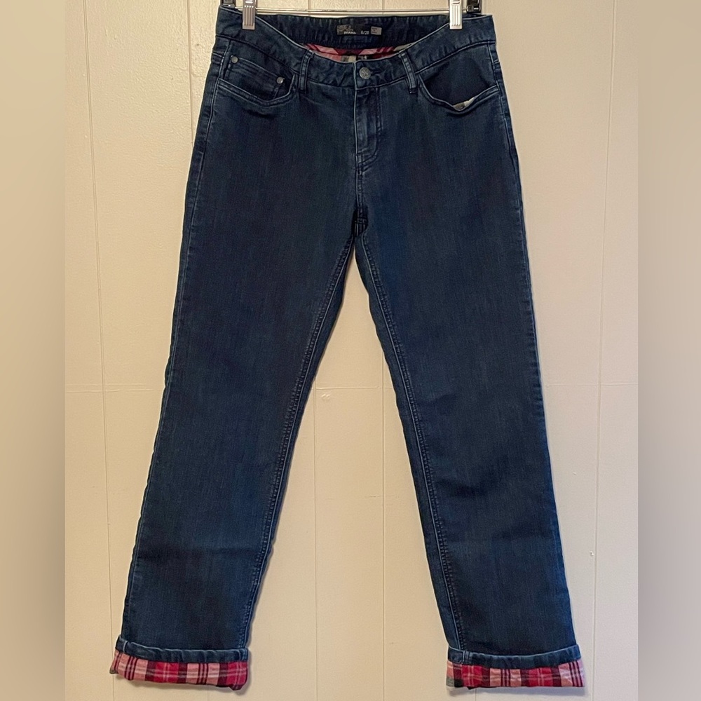 prAna Flannel Lined Mid-Rise Boyfriend Jeans - Picture 2 of 11